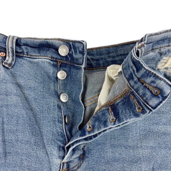 Wild Fable Highest Rise Straight Jeans Womens Size 12 Blue Denim Cotton Blend - Picture 5 of 12